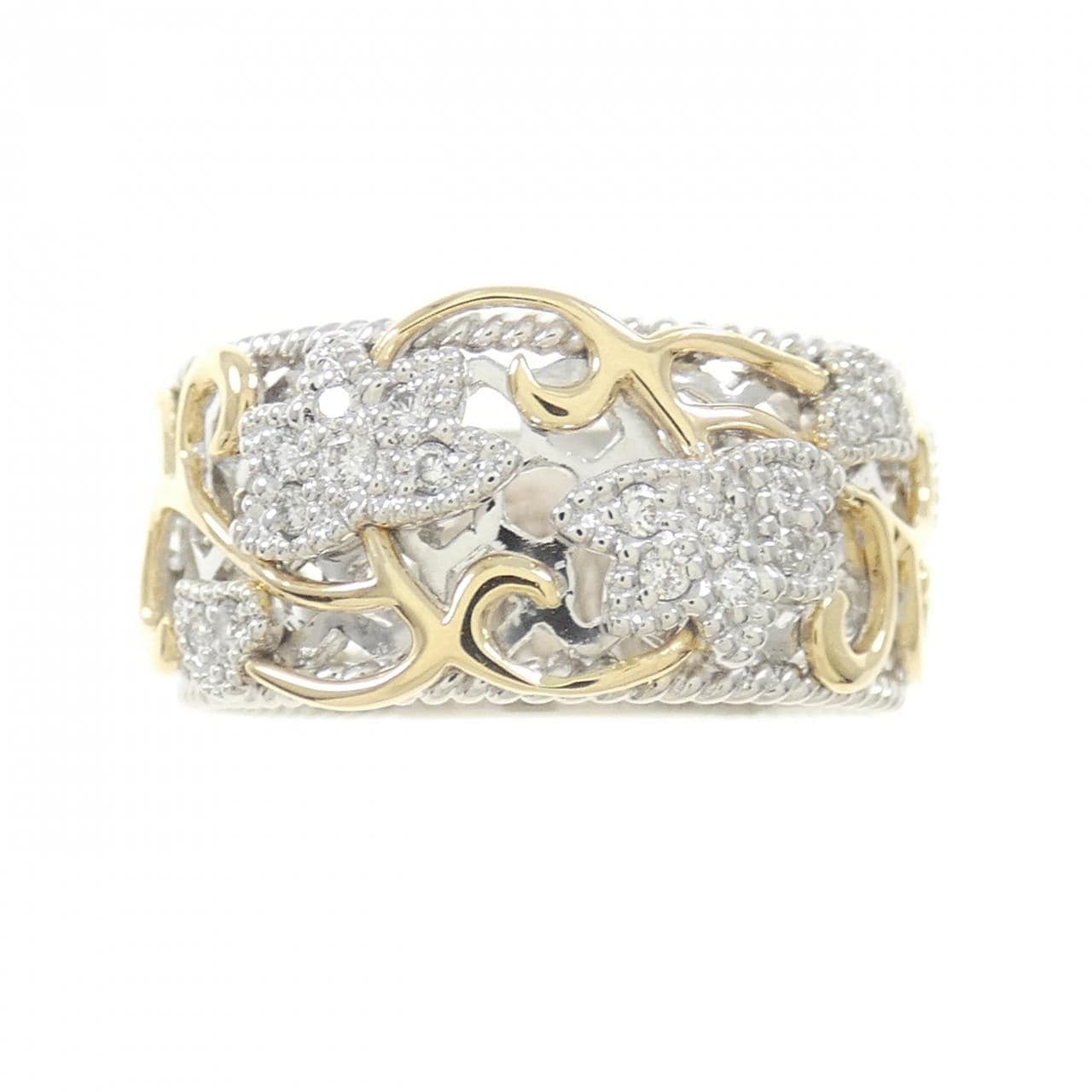 K18WG/K18YG Diamond ring 0.12CT