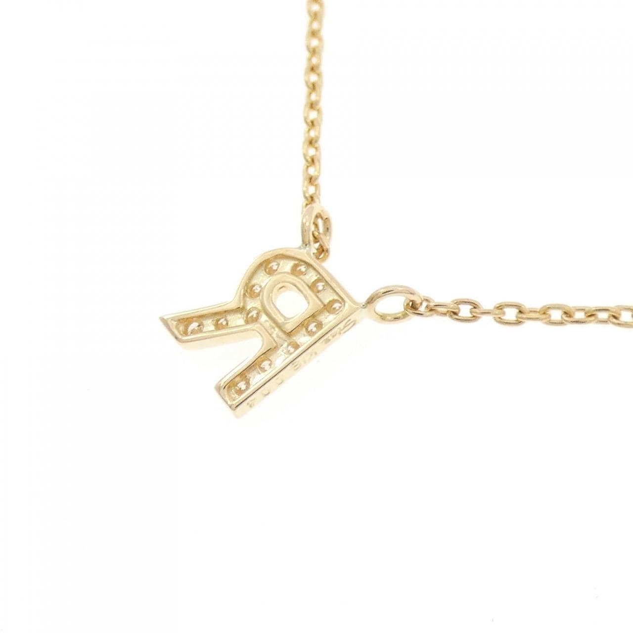 スタージュエリー イニシャル ダイヤモンド ネックレス 0.04CT