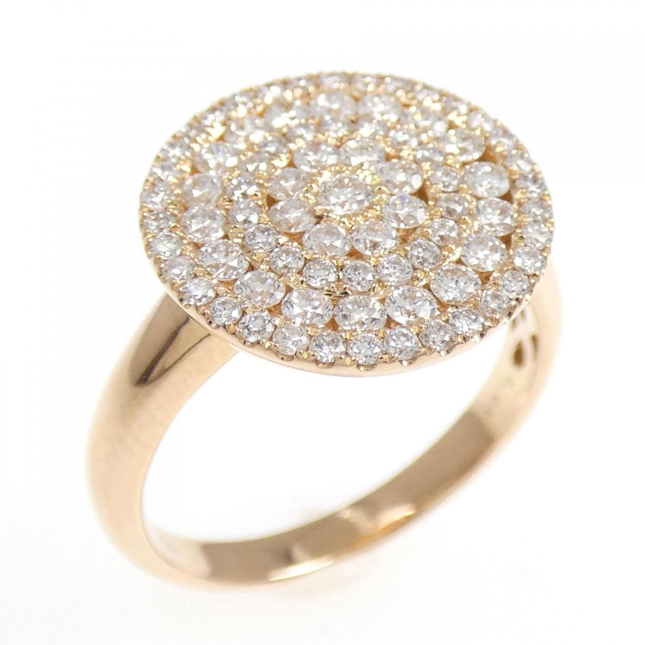750PG パヴェ ダイヤモンド リング 0.85CT