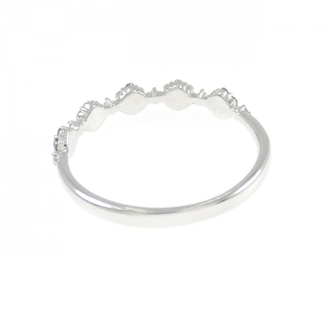 K10WG フラワー ダイヤモンド リング 0.20CT