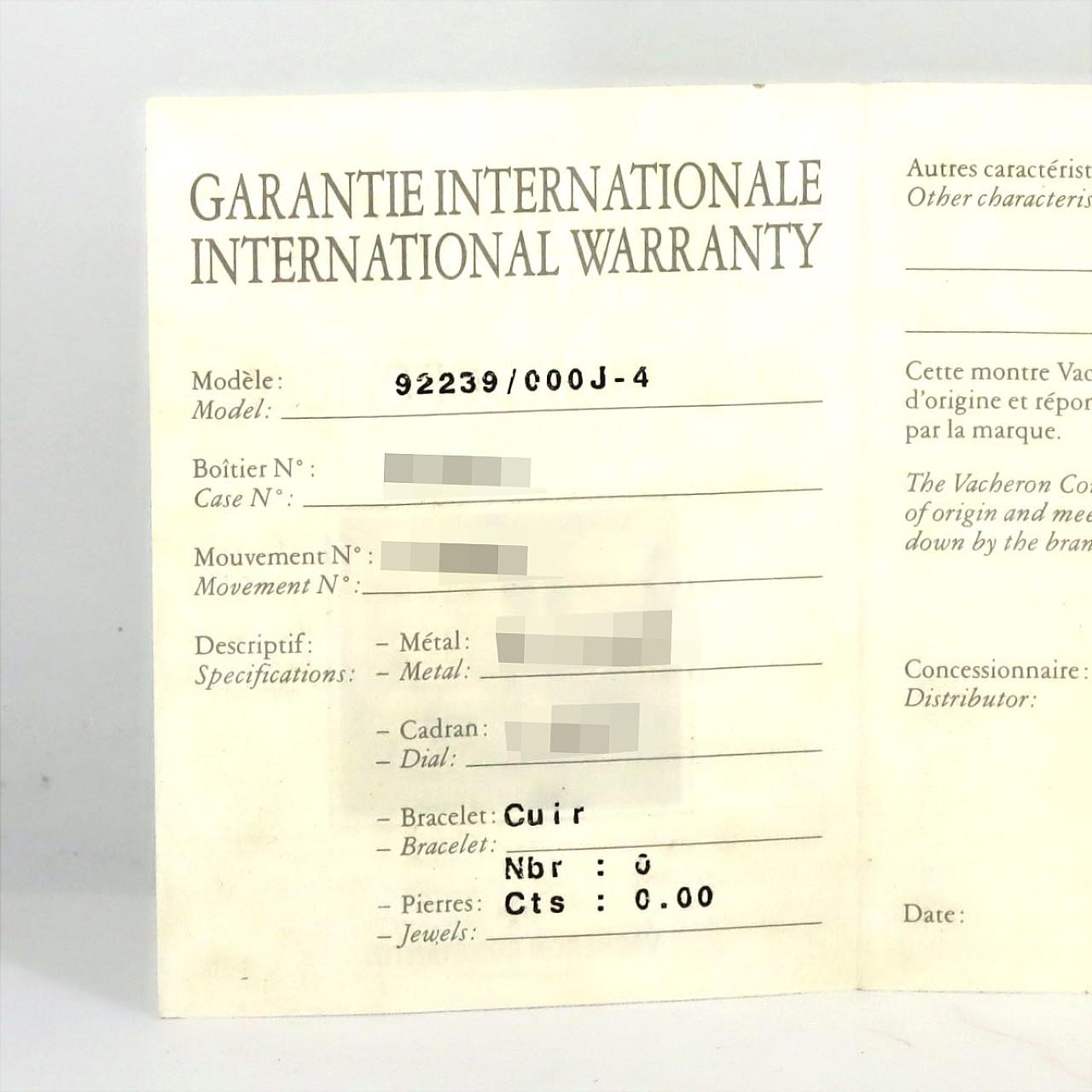 【ノーメンテナンス還元価格】ヴァシュロン･コンスタンタン ジュビリ YG 92239/000J-0933 YG 手巻