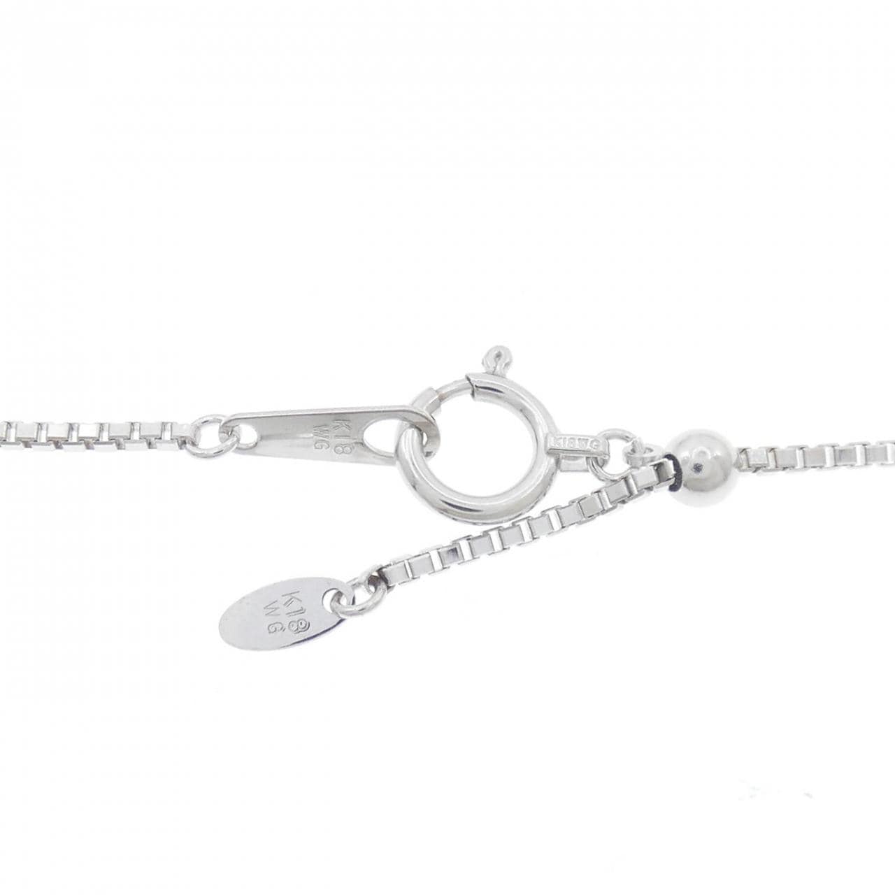 K18WG 2WAY クロス オニキス ネックレス