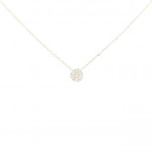 【リメイク】K10YG フラワー ダイヤモンド ネックレス 0.10CT