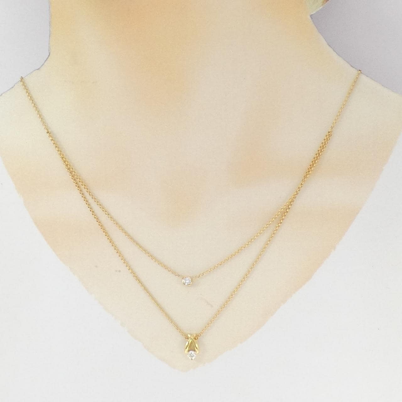 K18YG ダイヤモンド ネックレス 0.155CT