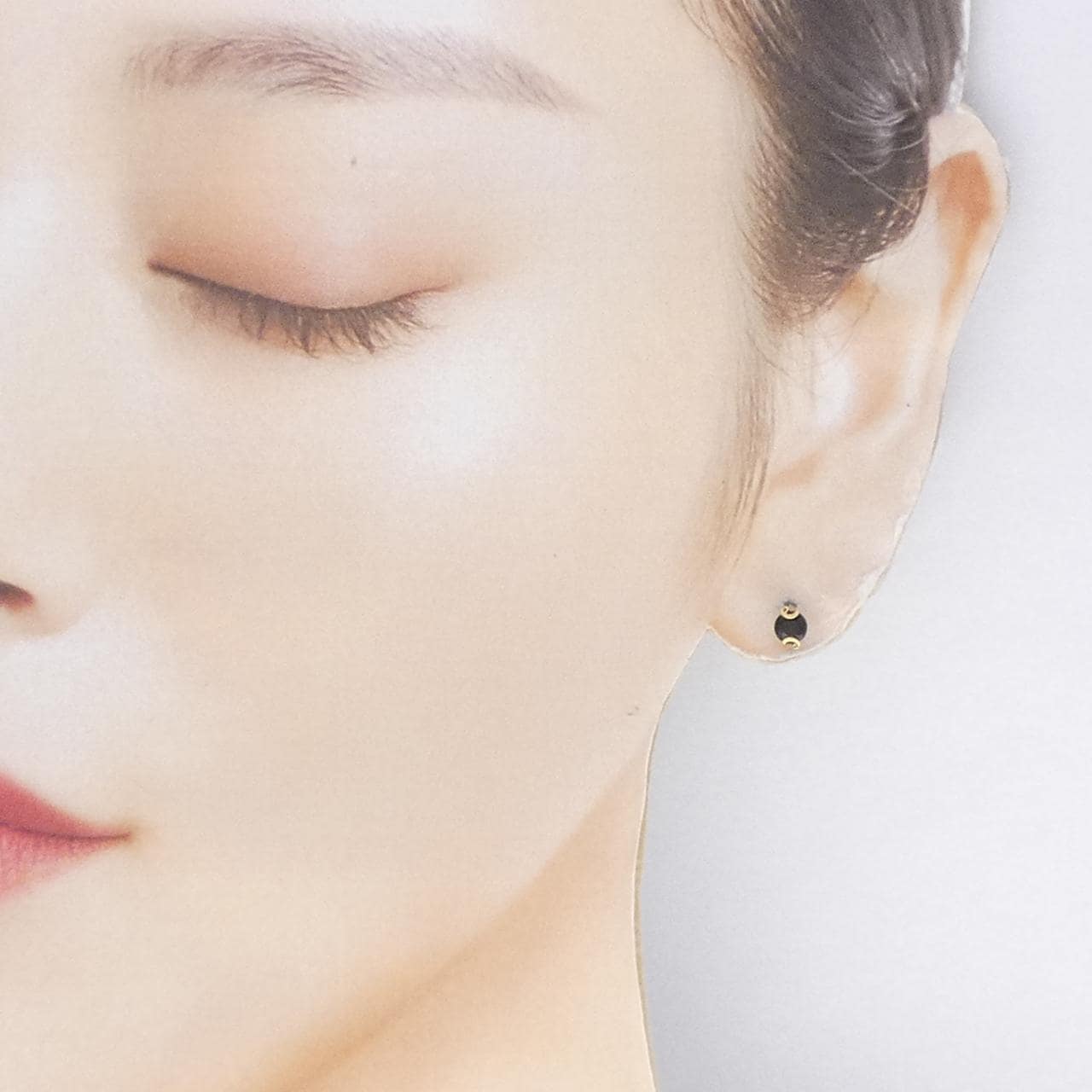 K18YG オニキス ピアス