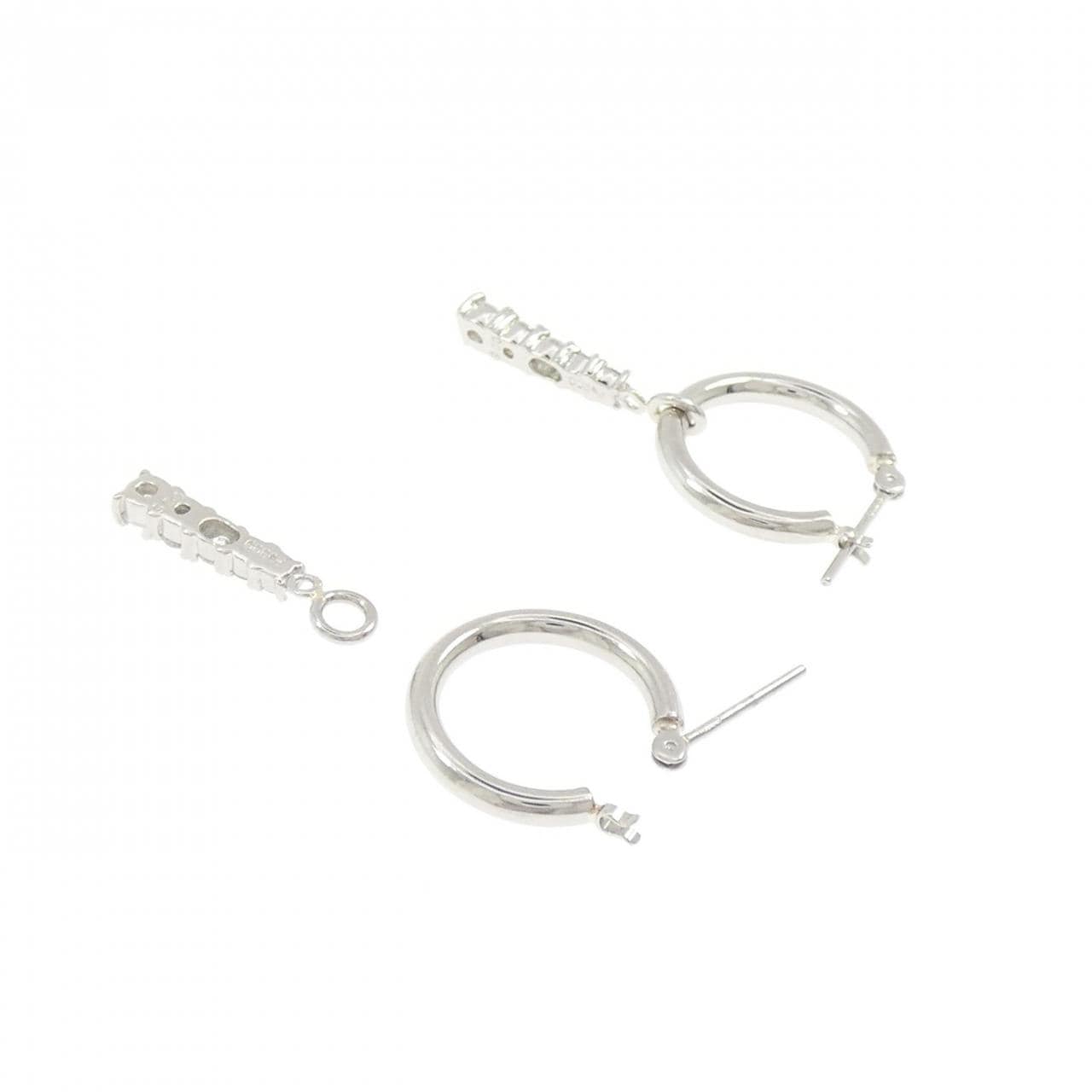 PT900 2WAY ダイヤモンド ピアス 0.50CT