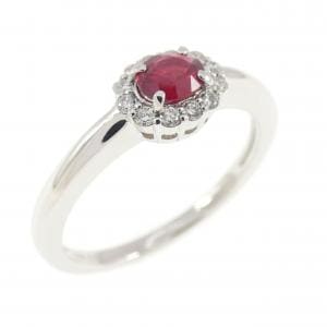 PT950 ルビー リング 0.25CT