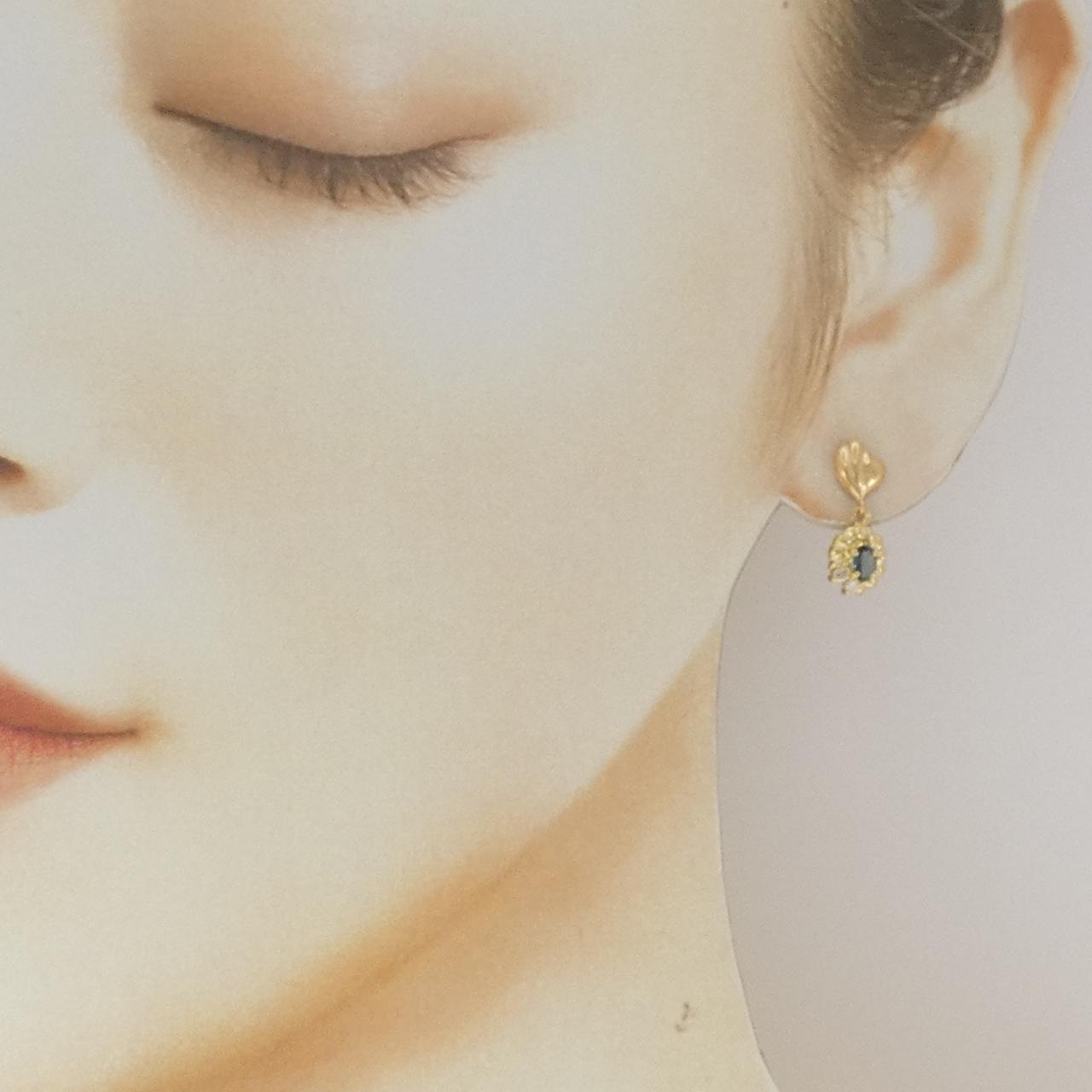 K18YG サファイヤ ピアス 0.32CT