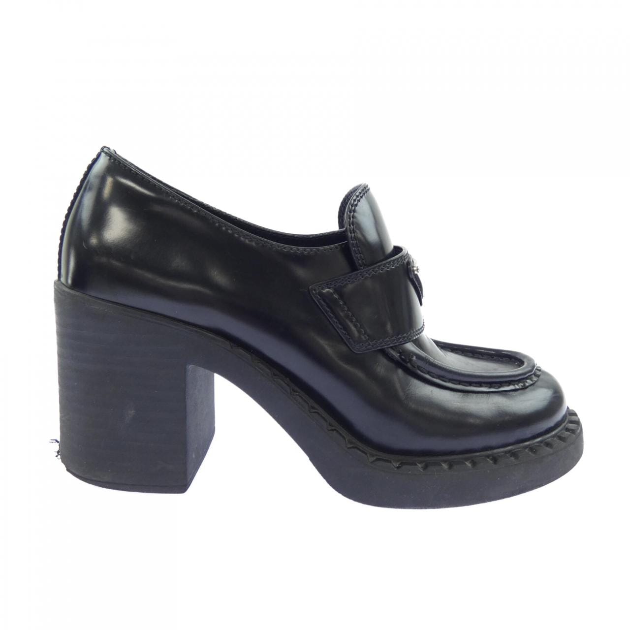 プラダ PRADA トライアングルロゴ ハイヒールローファー 1D246M シューズ