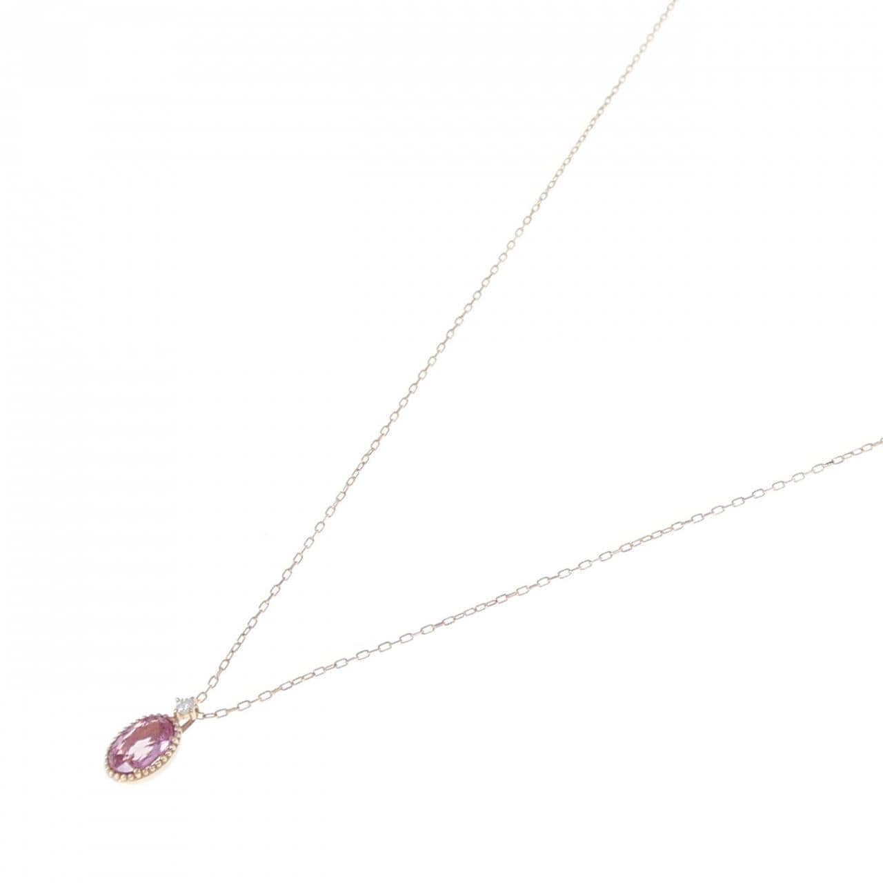 K18PG sapphire necklace 0.568CT