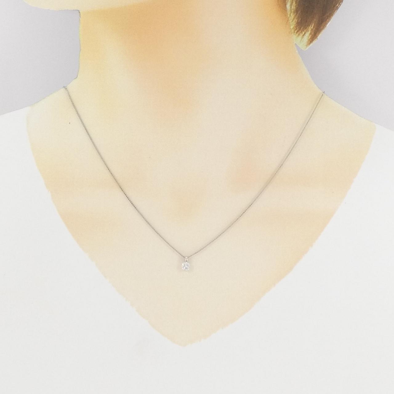 PT ソリティア ダイヤモンド ネックレス 0.202CT