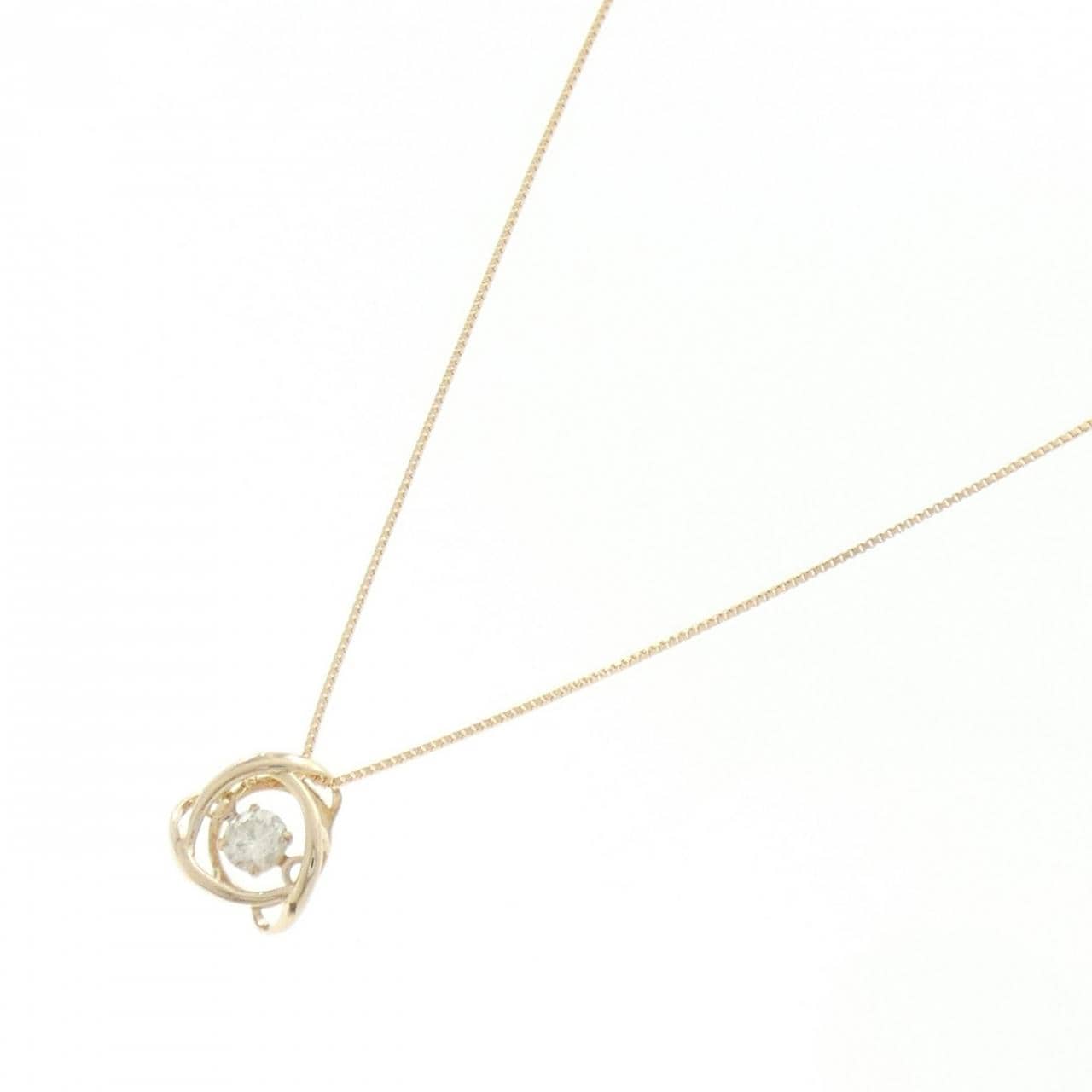 K18PG ダイヤモンド ネックレス 0.10CT