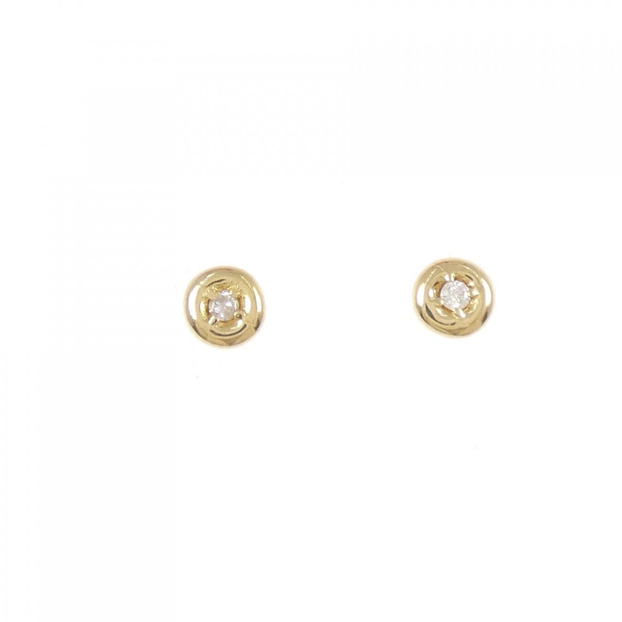 K18YG ダイヤモンド ピアス 0.04CT
