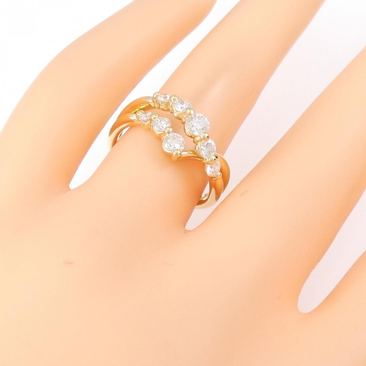 K18YG ダイヤモンド リング 0.72CT