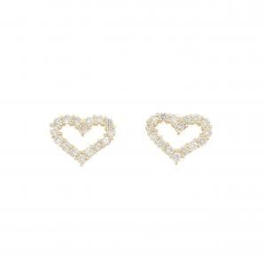 【新品】K18YG ハート ダイヤモンド ピアス 0.40CT