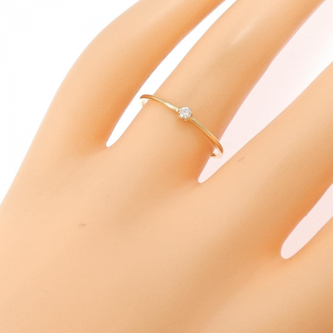 【リメイク】K18YG ダイヤモンド リング 0.03CT
