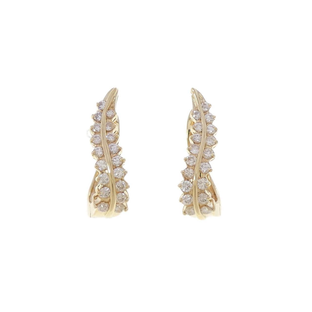 18KYG ダイヤモンド ピアス 0.66CT