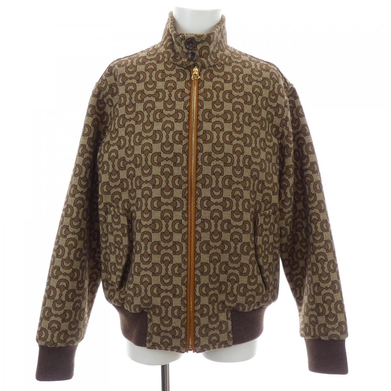 Gucci Horsebit Jacquard Wool Jacket 694157 Z8AY1