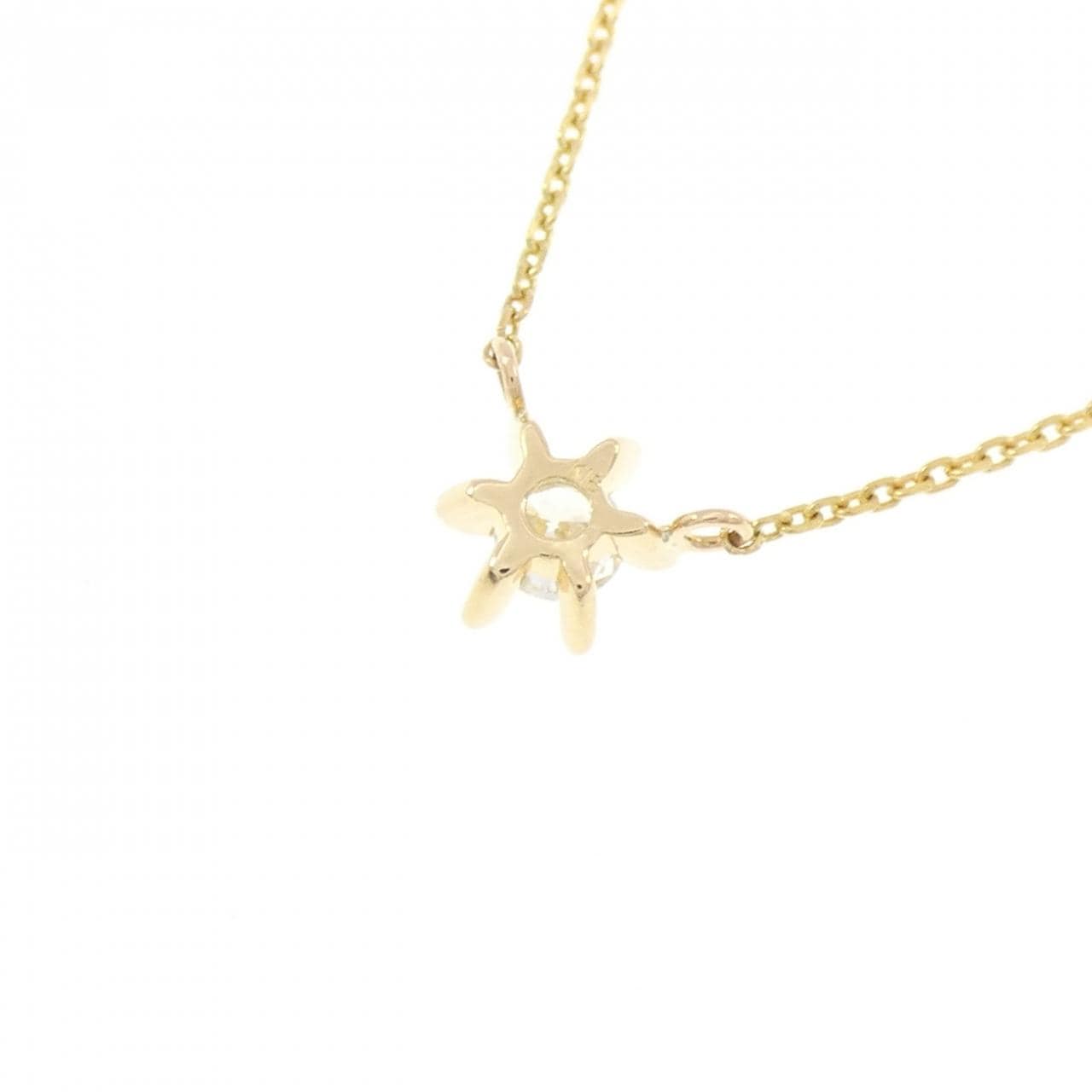 K18YG ダイヤモンド ネックレス 0.14CT