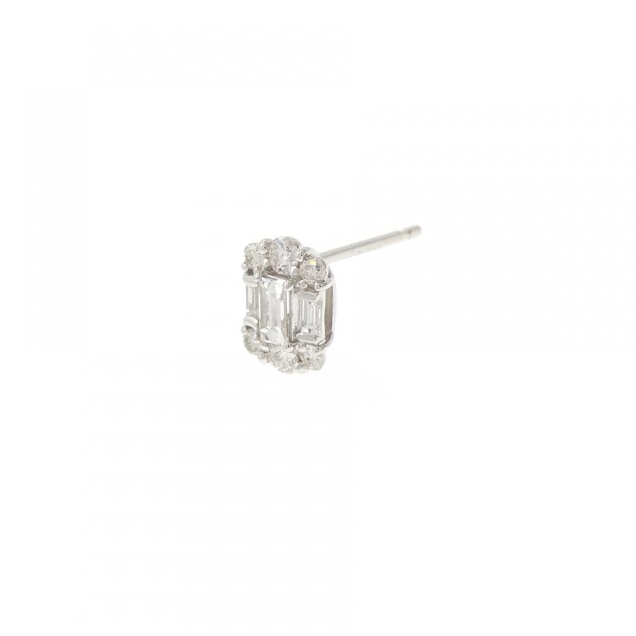 PT900 ダイヤモンド ピアス 0.18CT 片耳
