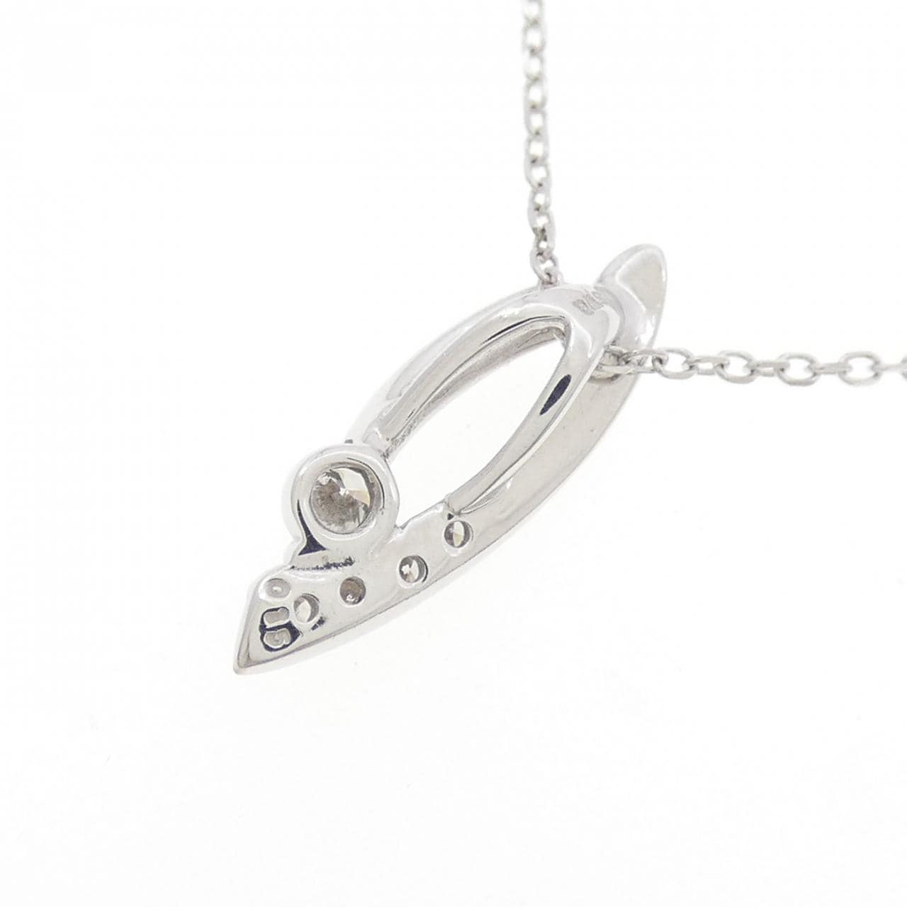K18WG ダイヤモンド ネックレス 0.15CT