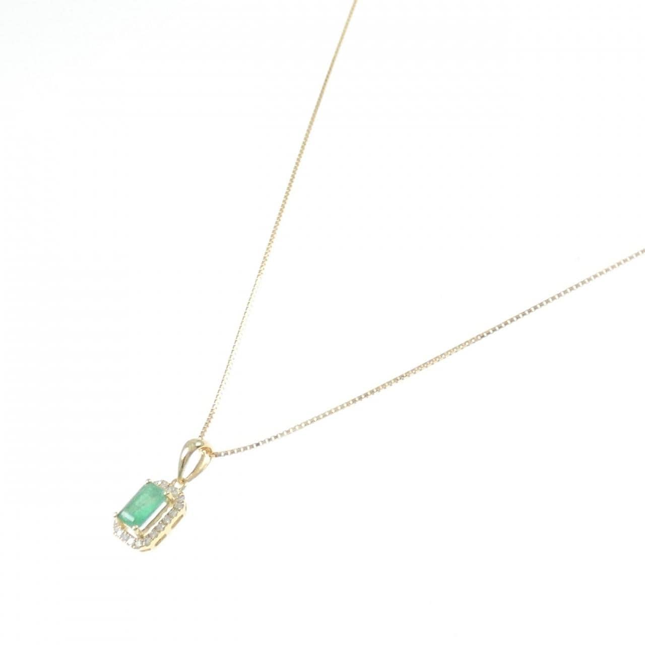 K18YG エメラルド ネックレス 0.59CT