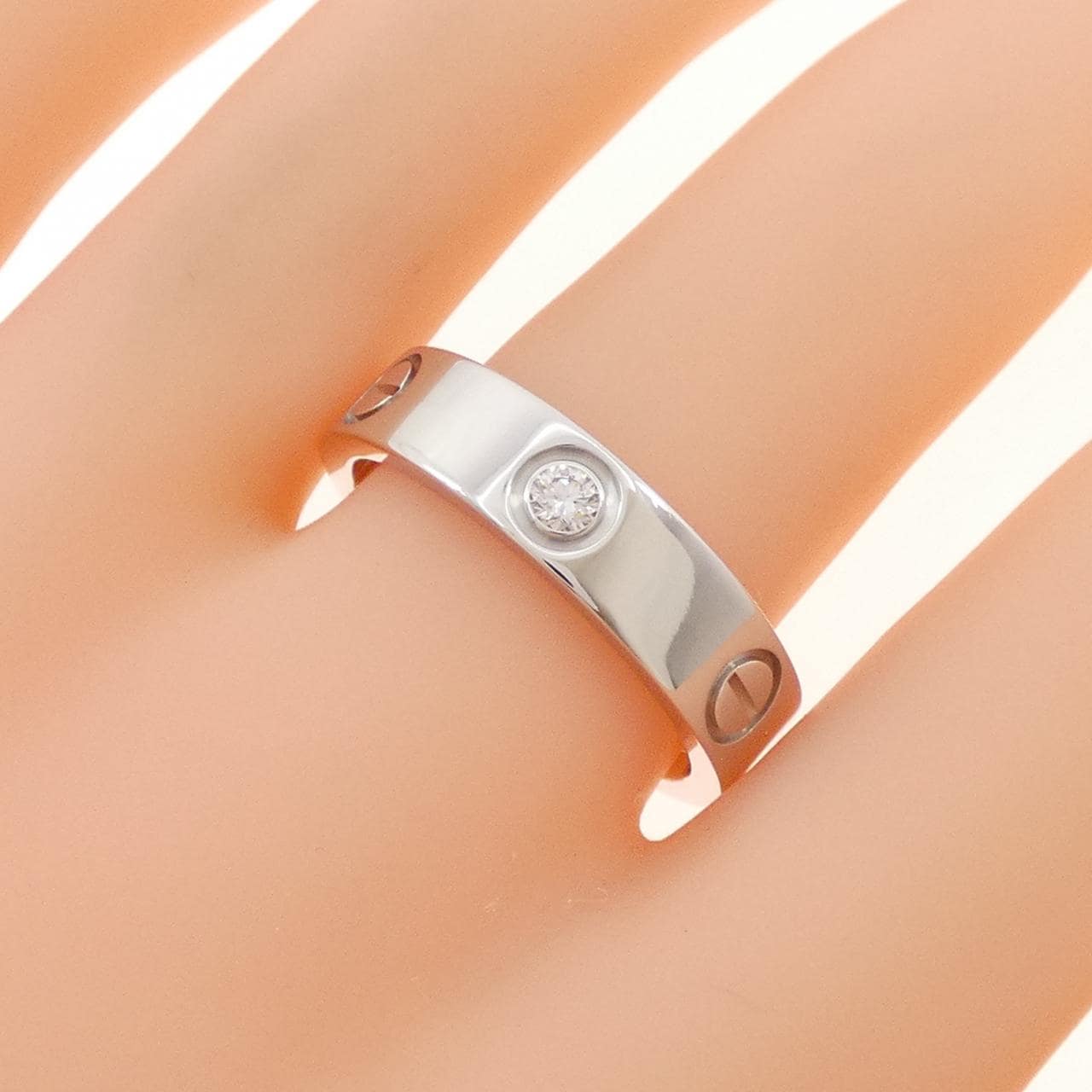 カルティエ ラブ ハーフダイヤ リング