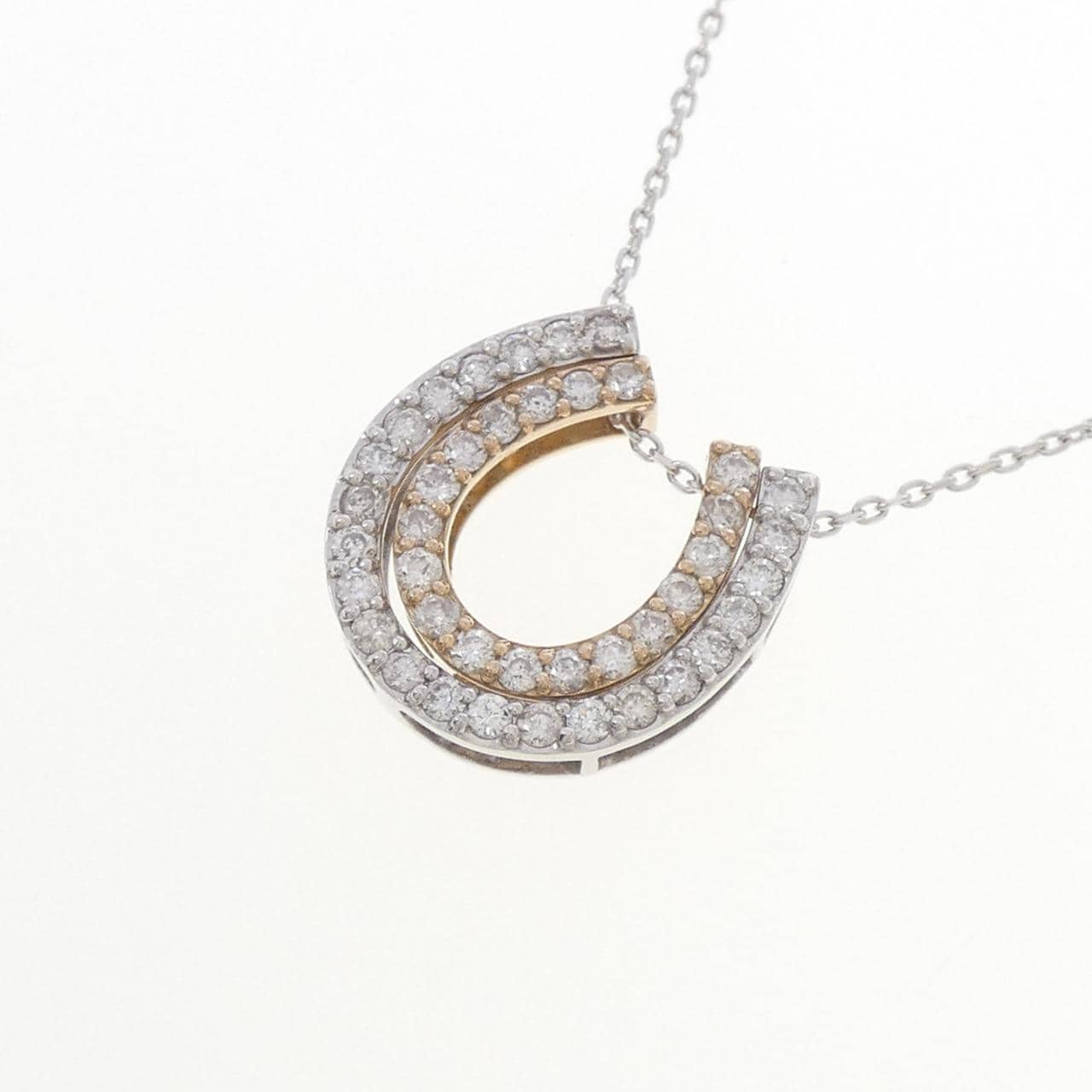 K18WG/K18PG 2WAY ダイヤモンド ネックレス 0.50CT