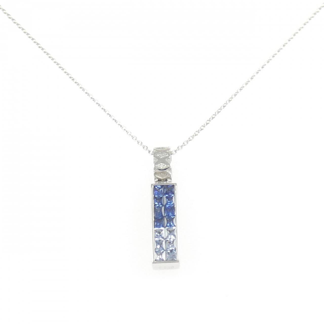 K18WG サファイヤ ネックレス 0.82CT