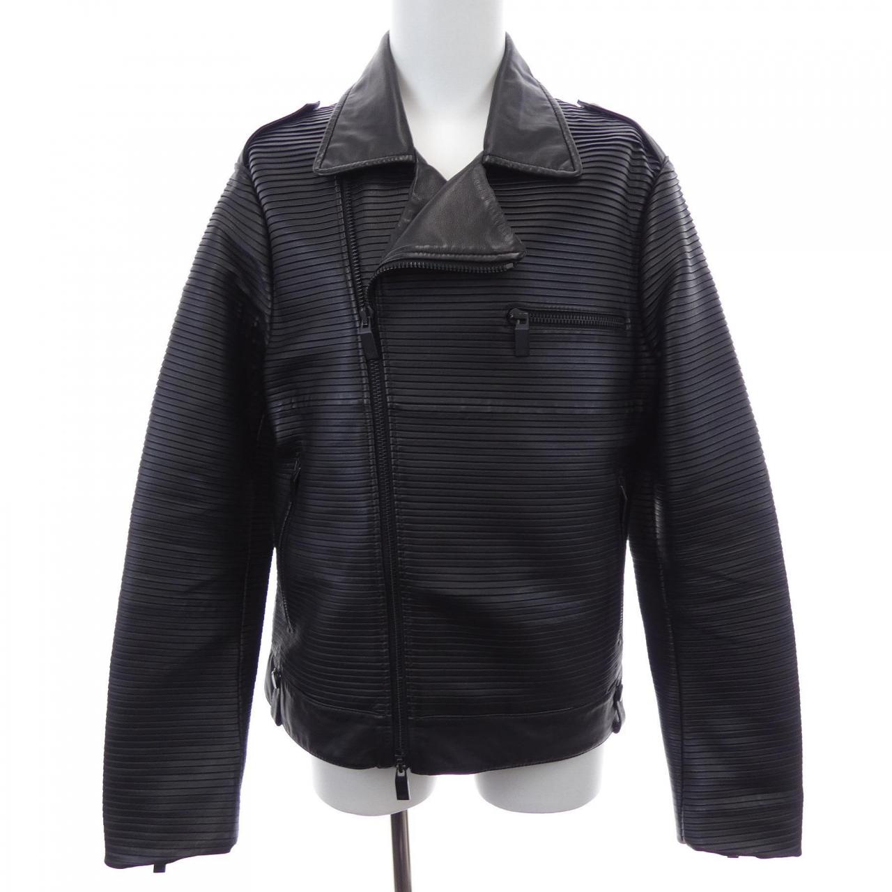 エンポリオアルマーニ EMPORIO ARMANI レザーライダースジャケット