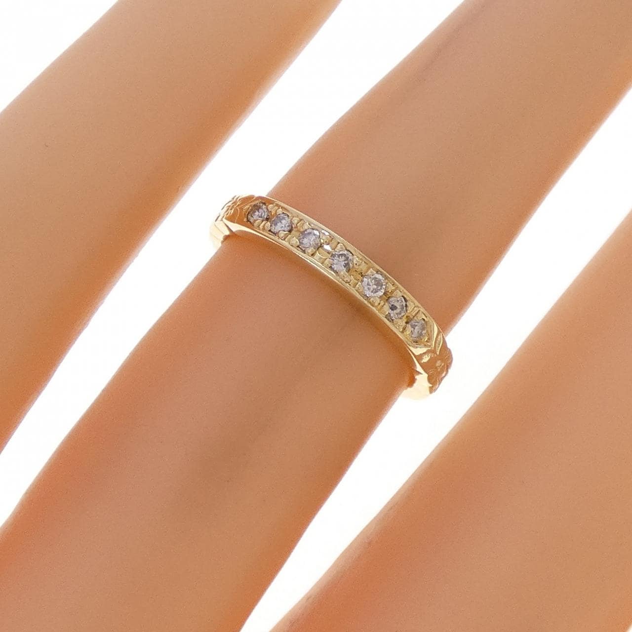 K14YG ダイヤモンド リング 0.10CT