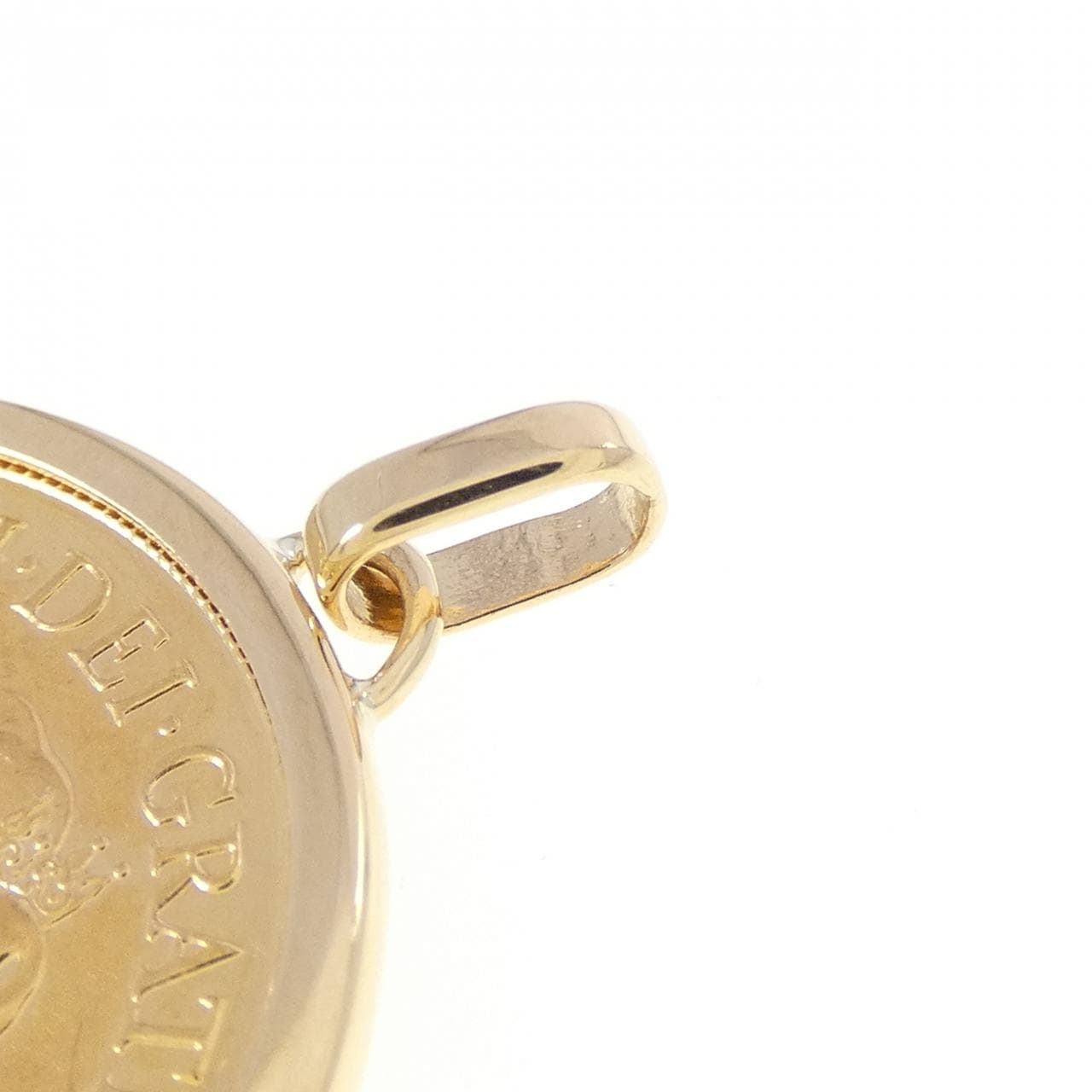 K18YG(枠) コイン ペンダント