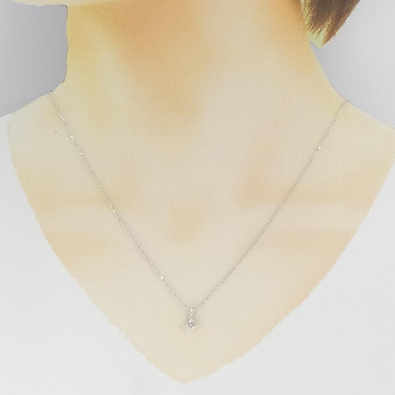 K18WG ダイヤモンド ネックレス 0.32CT