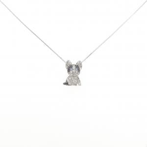 K18WG ドッグ サファイヤ ネックレス