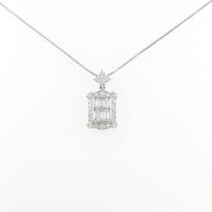 PT900/PT850 ピンクダイヤモンド ネックレス 0.011CT