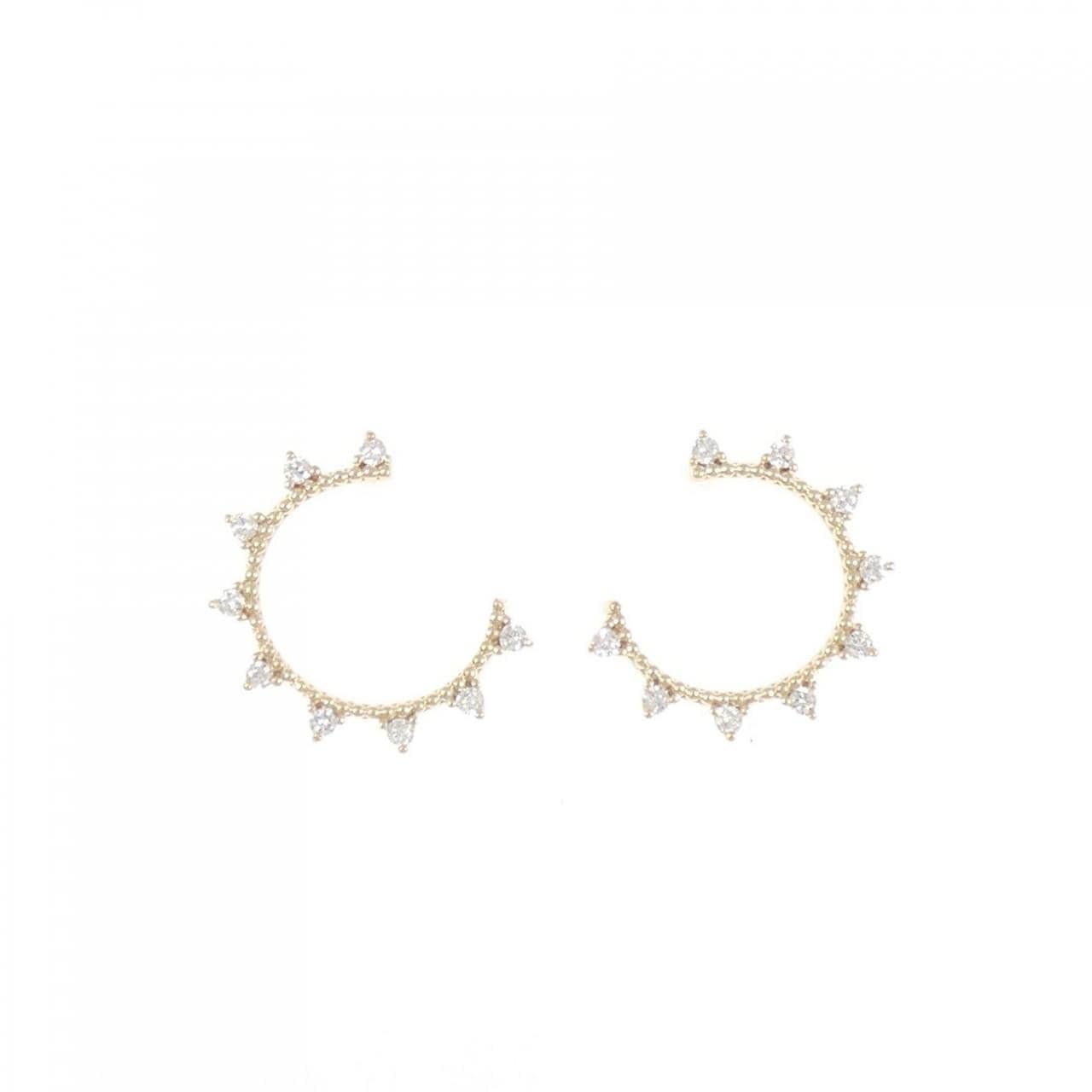 【リメイク】K10YG ダイヤモンド ピアス 0.14CT
