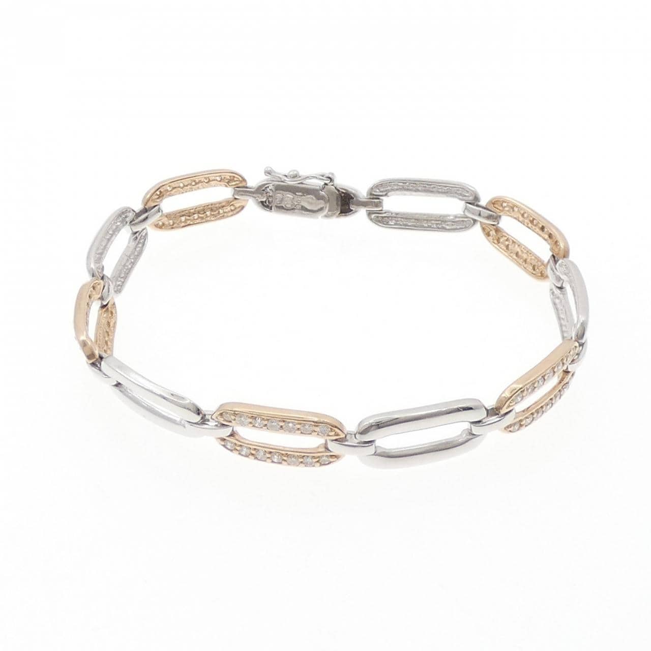 K18WG/K18PG ダイヤモンド ブレスレット 1.05CT