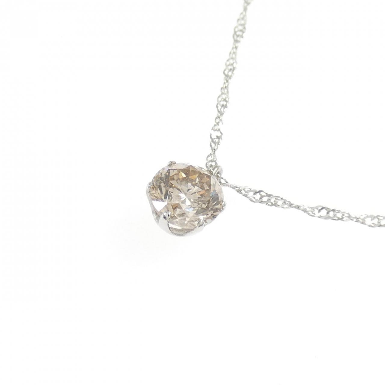 PT900/PT850 ソリティア ダイヤモンド ネックレス 0.37CT