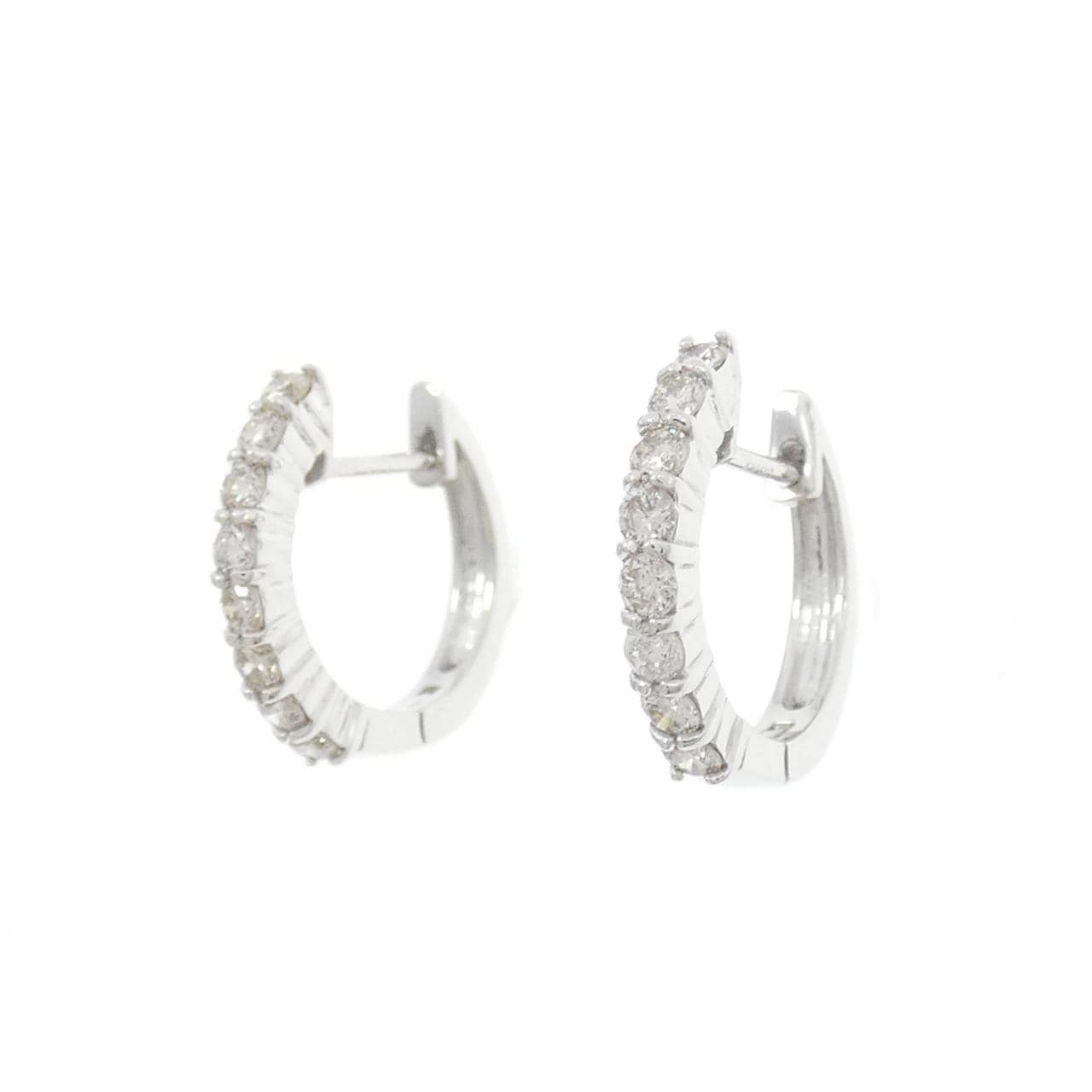 K18WG ダイヤモンド ピアス 0.50CT