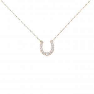 K18PG ホースシュー ダイヤモンド ネックレス 0.21CT