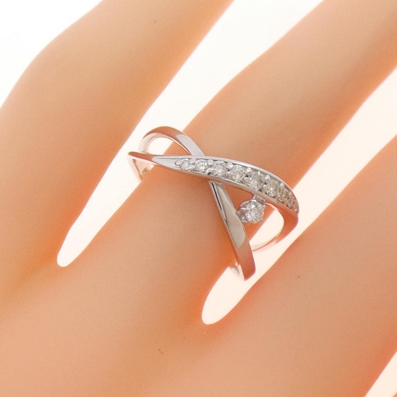 K18WG ダイヤモンド リング 0.188CT