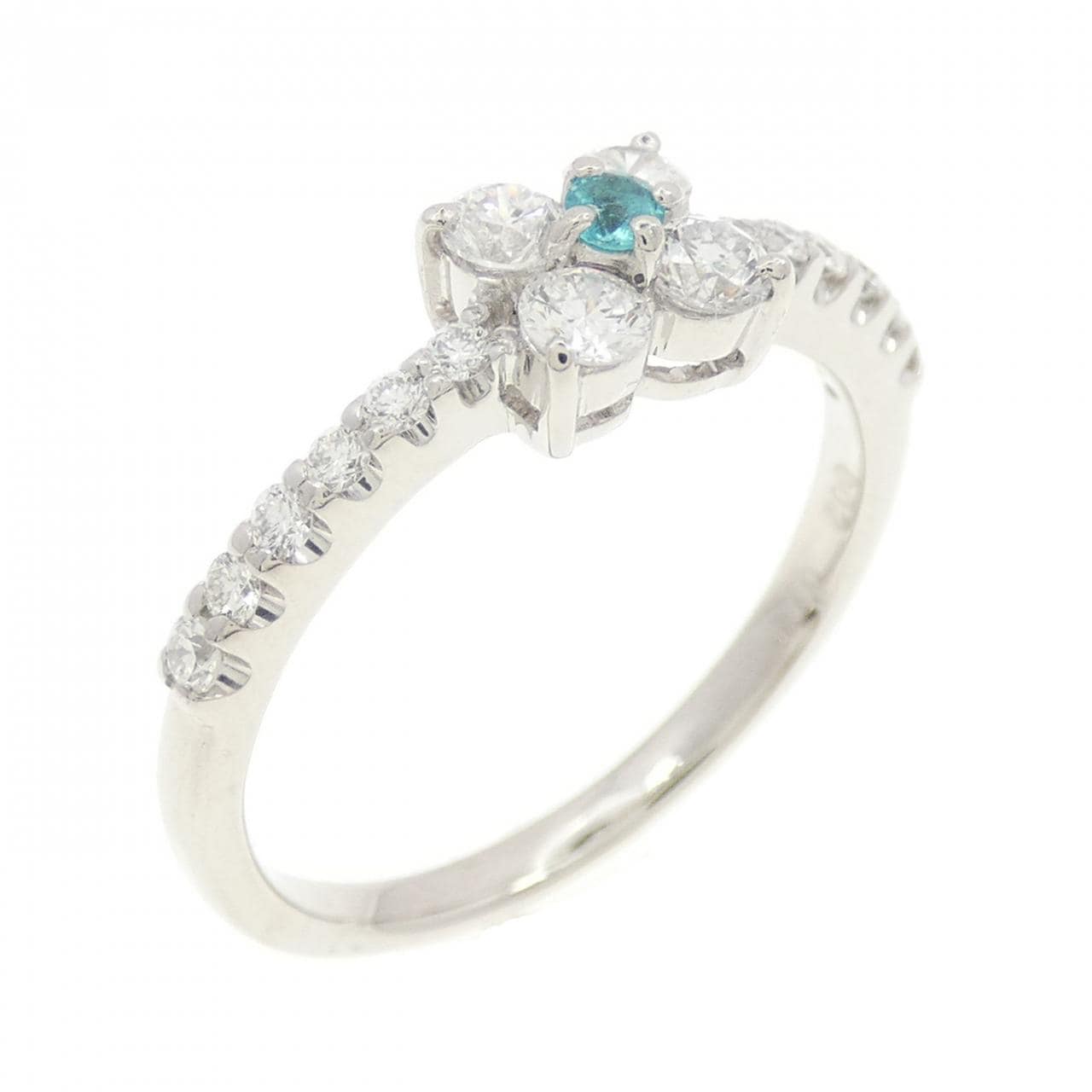 PT900 フラワー トルマリン リング 0.02CT