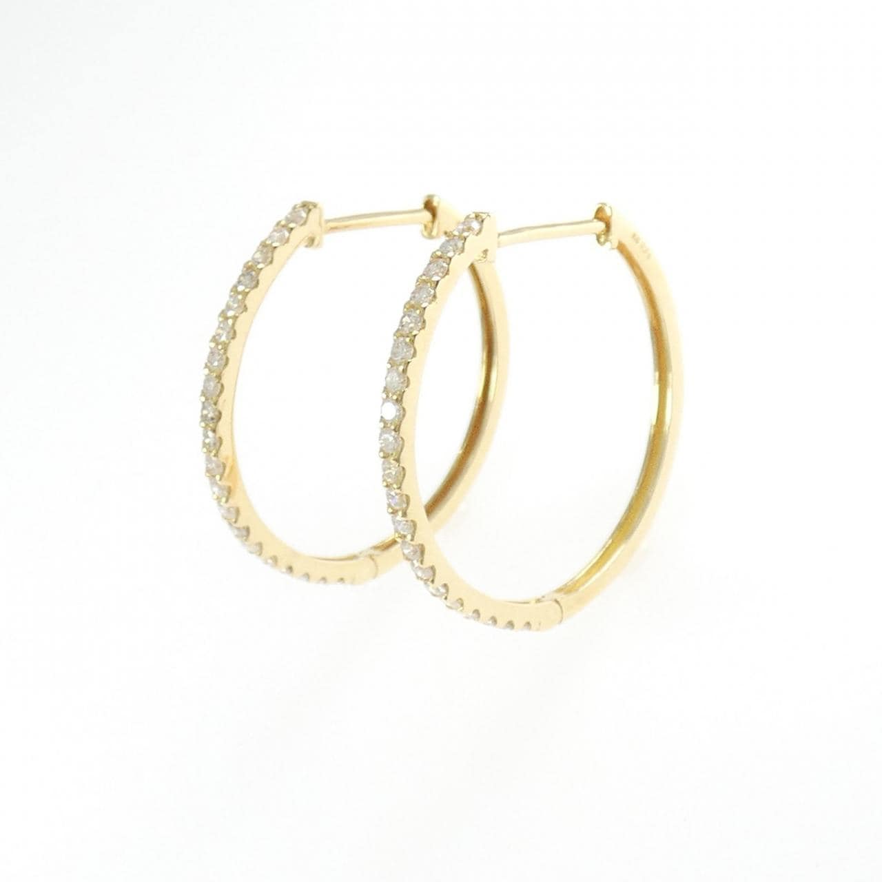 K18YG ダイヤモンド フープ ピアス 0.50CT