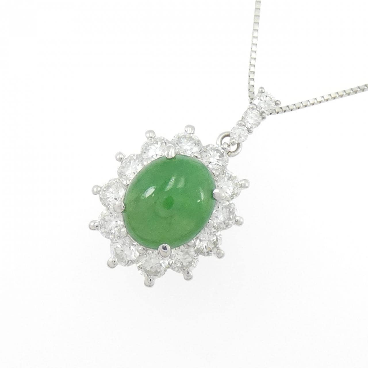 PT900/PT850 ヒスイ ネックレス 3.07CT