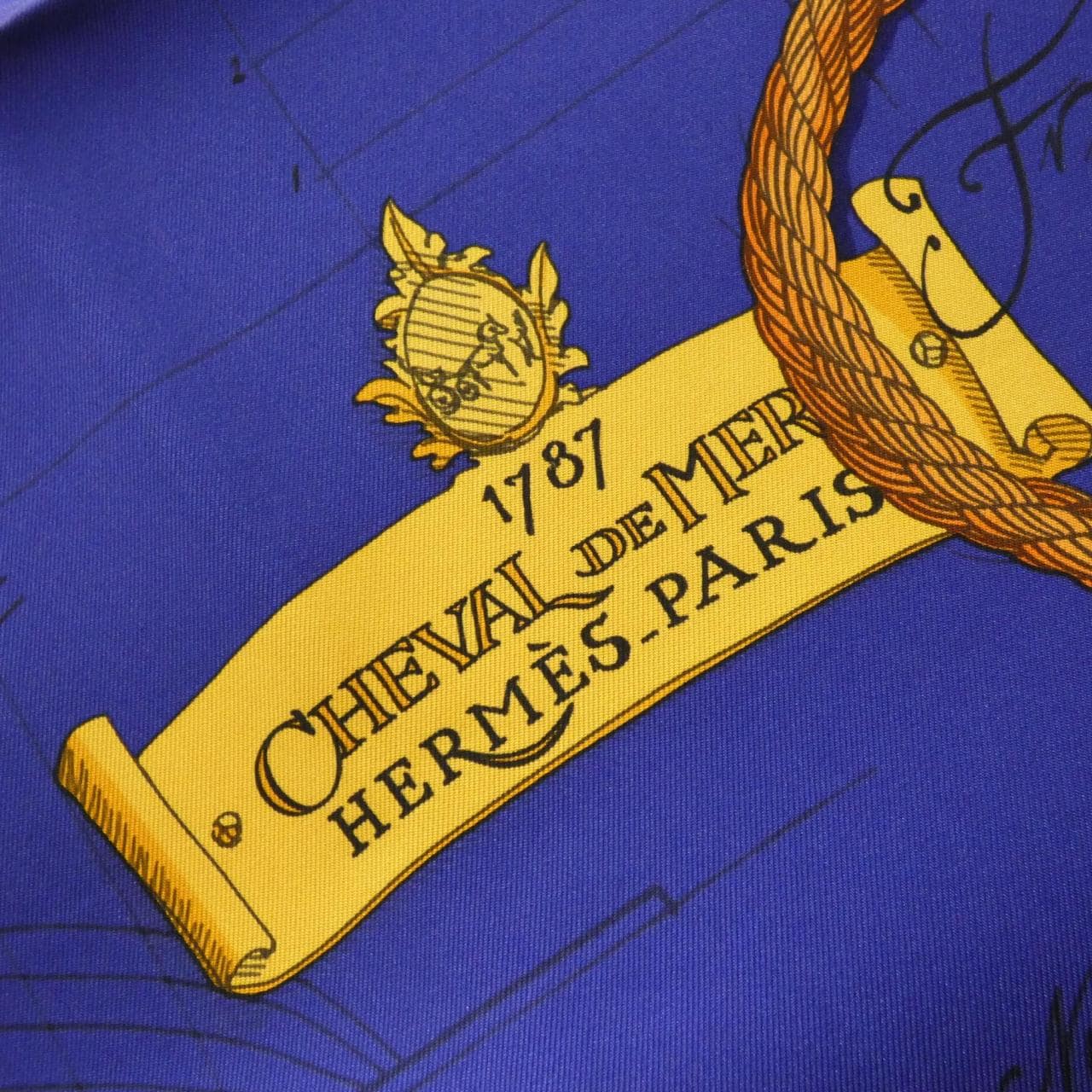 エルメス CHEVAL DE MER カレ スカーフ