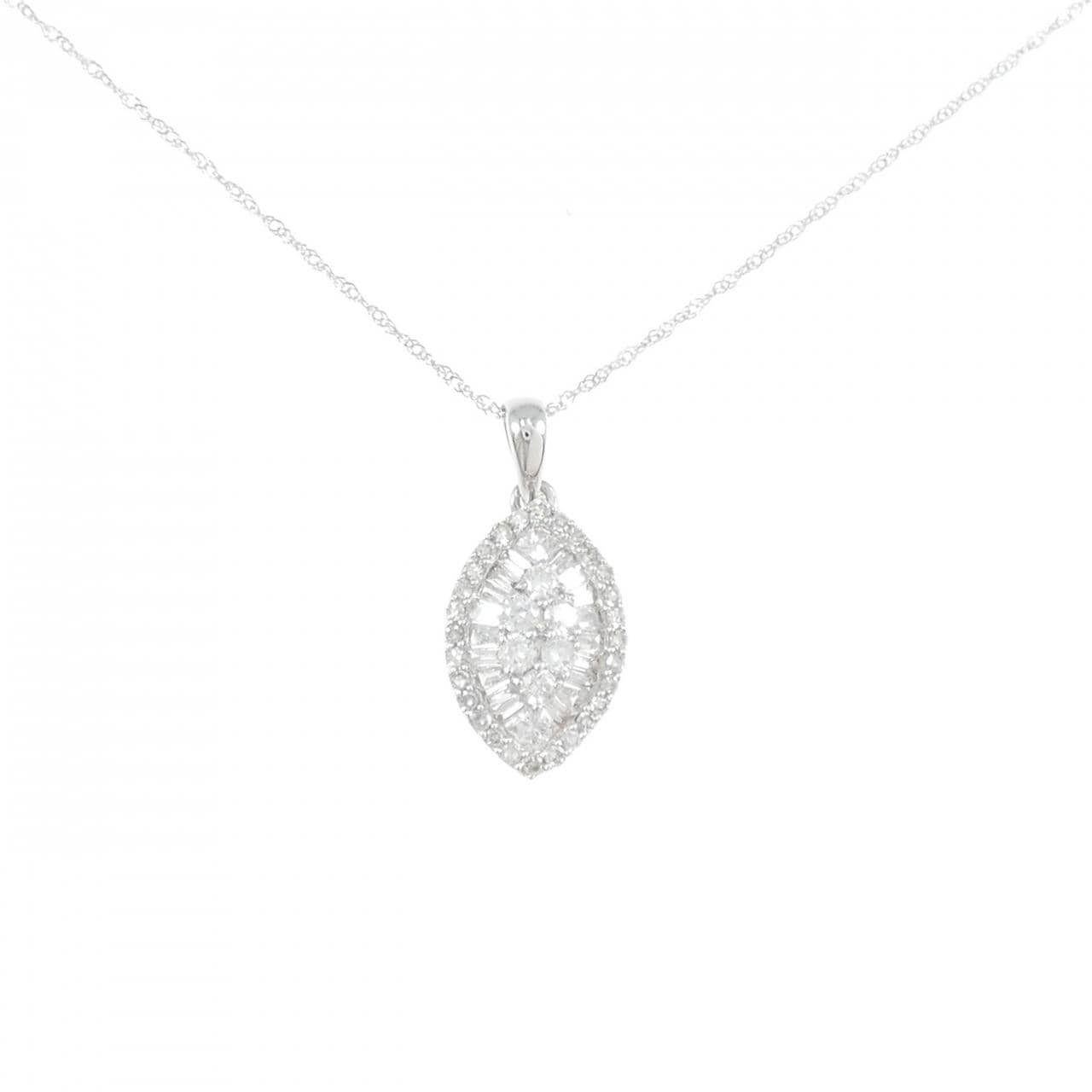 K18WG ダイヤモンド ネックレス 0.50CT