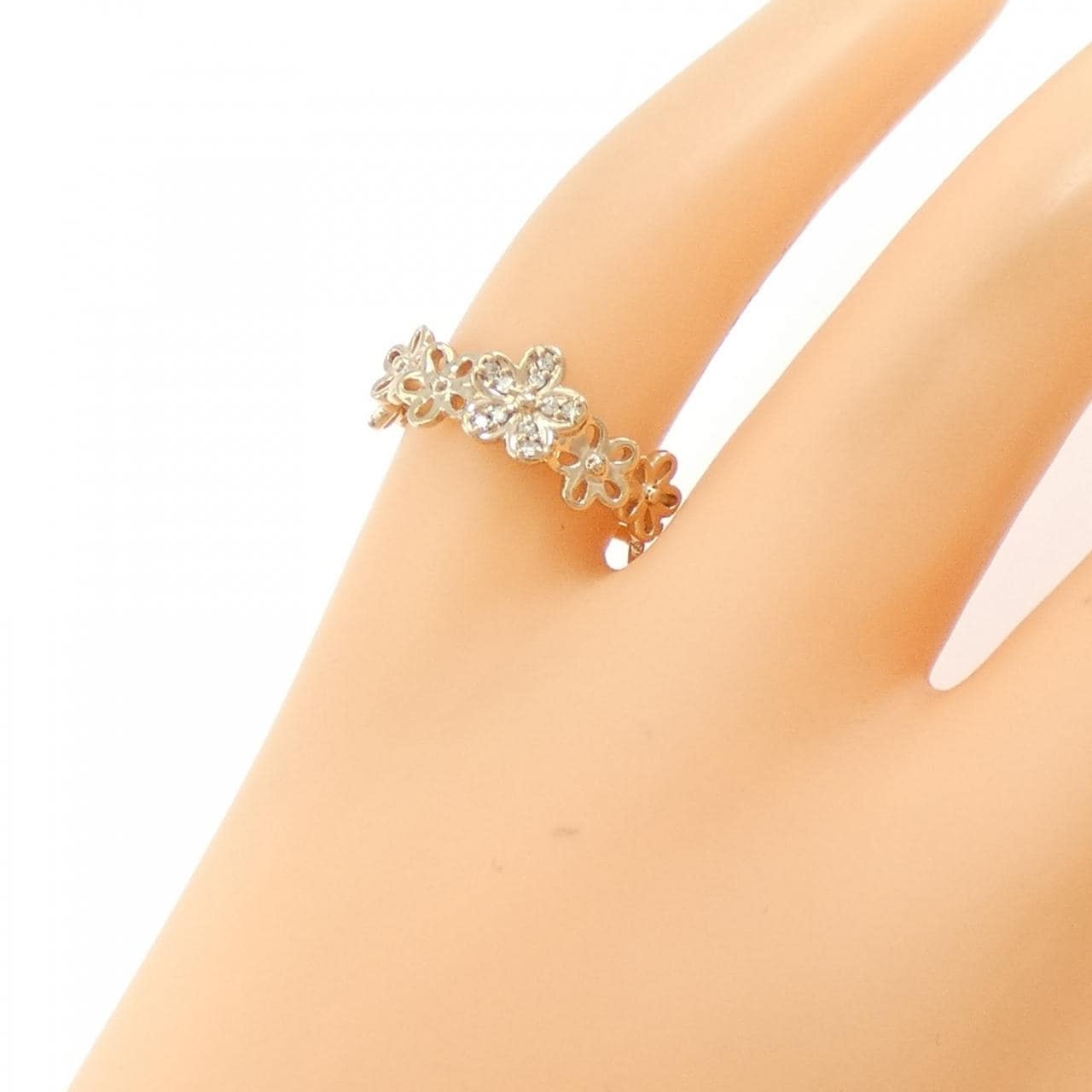 ポンテヴェキオ フラワー リング 0.04CT