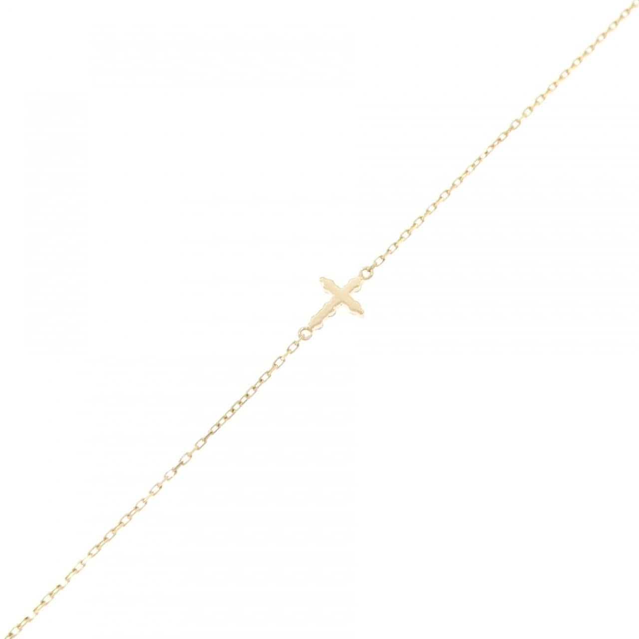 アガット クロス ダイヤモンド ブレスレット 0.03CT