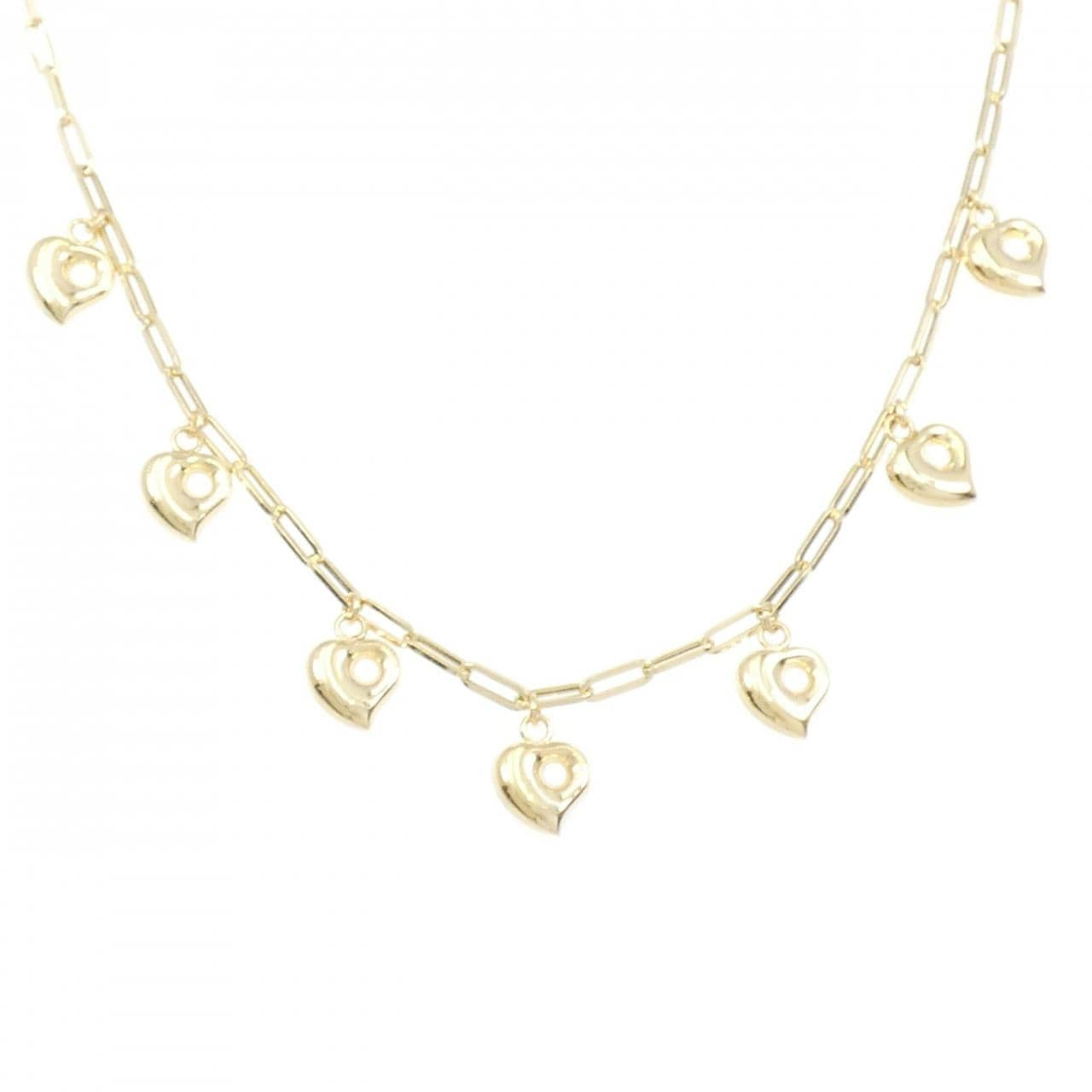 K18YG heart necklace