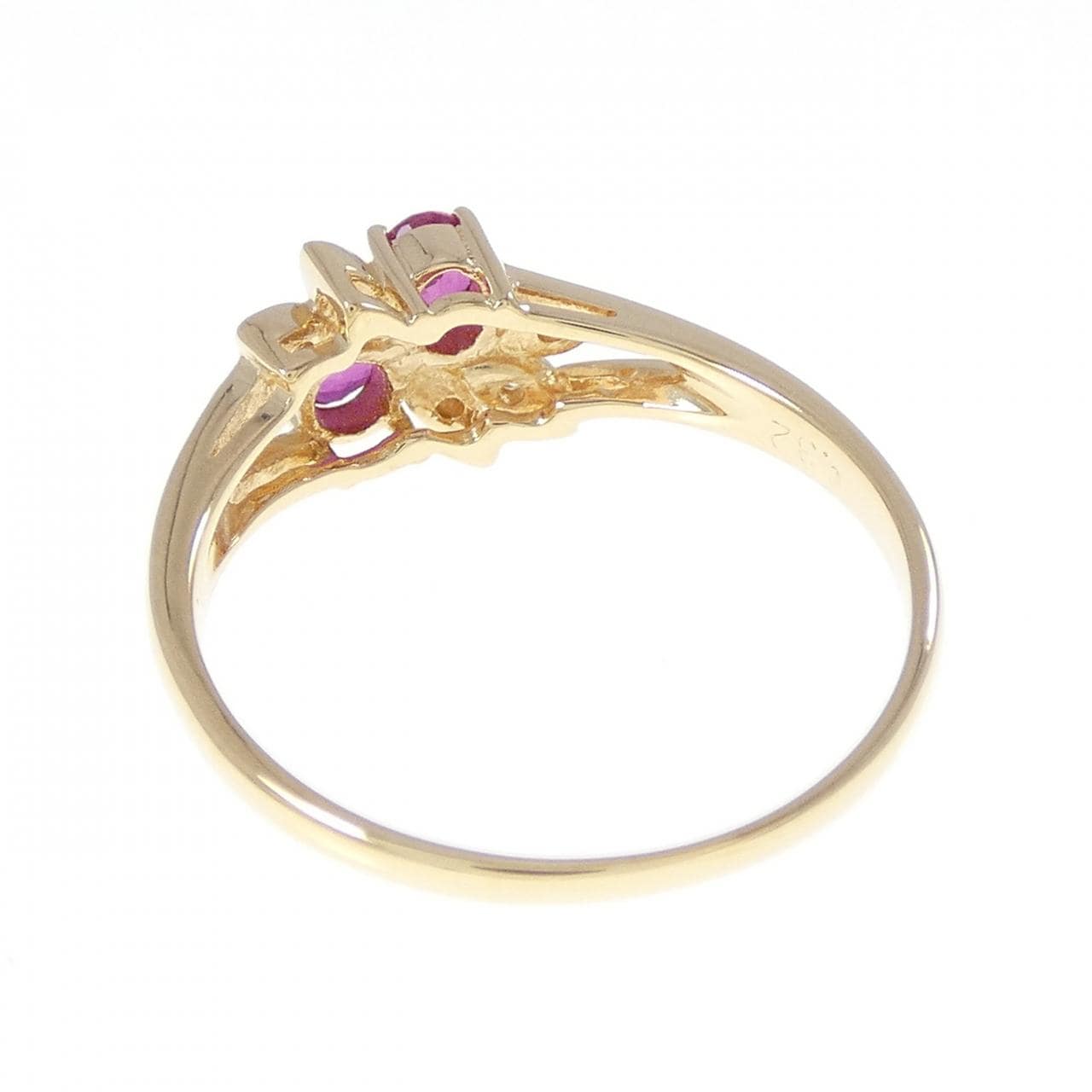 K18YG ruby ring 0.32CT